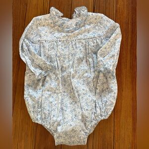 Floral Blue Long Sleeve Bubble